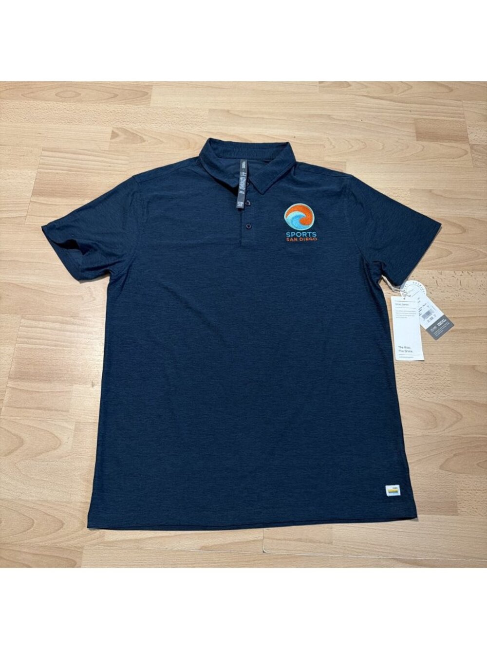 Vuori Men's Polo Shirt Size Large Green Tech Short Sleeve Sports San Diego NWT